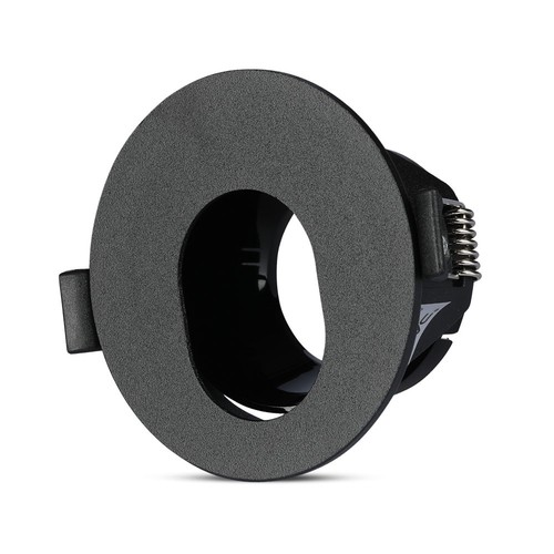 Spot encastrable GU10 - Noir, rond, aluminium, perçage : Ø7,5 cm, dimensions : Ø8,3 cm, IP20