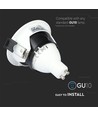 Douille de lampe Vt-883 GU10 - carrée, blanc+noir