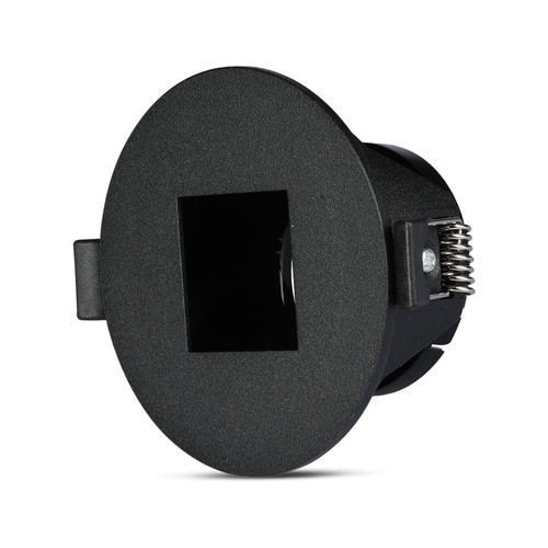 Spot encastrable GU10, carré - Noir, aluminium, perçage : Ø7,5 cm, dimensions : 8,3 x 8,3 cm, IP20