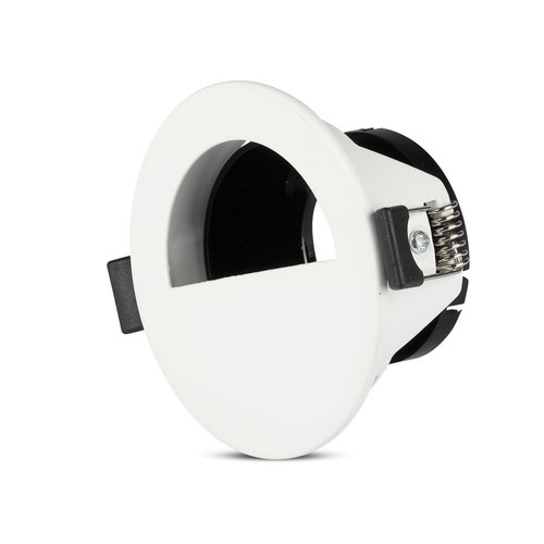 Luminaire GU10 demi-rond - Blanc/noir, aluminium, IP20 intérieur, sans source lumineuse