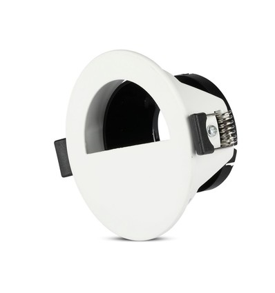Luminaire GU10 demi-rond - Blanc/noir, aluminium, IP20 intérieur, sans source lumineuse