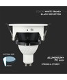 Luminaire GU10 demi-rond - Blanc/noir, aluminium, IP20 intérieur, sans source lumineuse