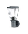 Applique murale extérieure E27 - Orientée vers le haut, IP44, acier inoxydable, gris foncé, sans source lumineuse