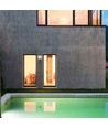 Applique murale extérieure E27 - Orientée vers le haut, IP44, acier inoxydable, gris foncé, sans source lumineuse