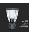 Applique murale extérieure E27 - Orientée vers le haut, IP44, acier inoxydable, gris foncé, sans source lumineuse