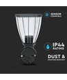 Applique murale extérieure E27 - Orientée vers le haut, IP44, acier inoxydable, gris foncé, sans source lumineuse