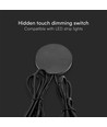 Variateur tactile invisible pour LED - Capacitif, Noir, 12V (72W), 24V (144W), jusqu'à 2,5cm d'épaisseur
