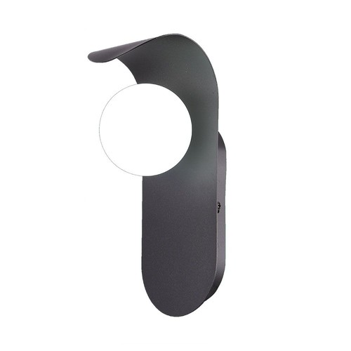 Applique murale G9 design - Noir, acier et verre, max 5W LED, IP20 intérieur