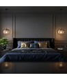 Suspension design E27 - Noir mat, Ø40cm, sans source lumineuse