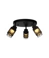 Plafonnier design LED 18W - Ø30cm, 3000K, noir mat, IP20 intérieur