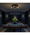 Plafonnier design LED 18W - Ø30cm, 3000K, noir mat, IP20 intérieur