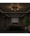 Plafonnier design LED 18W - Ø30cm, 3000K, noir mat, IP20 intérieur