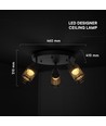 Plafonnier design LED 18W - Ø30cm, 3000K, noir mat, IP20 intérieur