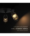 Plafonnier design LED 18W - Ø30cm, 3000K, noir mat, IP20 intérieur