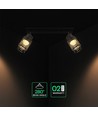 Plafonnier VT-89012 585x211mm 12W - LED, décoratif, 3000K, noir mat