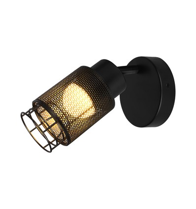 Applique murale design 6W - Noir mat, 3000K, 720lm, IP20 intérieur, source lumineuse incl.