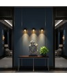 Applique murale design 6W - Noir mat, 3000K, 720lm, IP20 intérieur, source lumineuse incl.