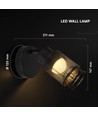 Applique murale design 6W - Noir mat, 3000K, 720lm, IP20 intérieur, source lumineuse incl.