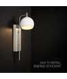 Applique murale VT-89021 190x120x430 mm 10W - LED, décorative, 3000K, nickel brossé + blanc