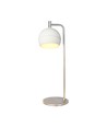 Lampe de table LED décorative 10W - Ø16 x 44 cm, 1200lm, nickel brossé et blanc, 3000K