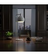 Lampe de table LED décorative 10W - Ø16 x 44 cm, 1200lm, nickel brossé et blanc, 3000K