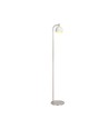 Lampadaire LED design 10W - 1200lm, 120lm/W, 3000K, nickel brossé, hauteur 141cm