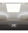 Dalle LED 60x60, 40W - Hauteur: 18mm, 120 lm/W, slim, bord blanc