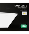 Dalle LED 60x60, 40W - Hauteur: 33mm, 120 lm/W, 5 ans de garantie, bord blanc