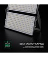 Projecteur LED 500W - 135lm/W, IP65, 67.500lm, boîtier noir, extérieur