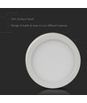 Plafonnier LED 6W Ø9cm - 4000K, 420lm, bord blanc, rond, source lumineuse incluse