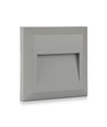 Applique murale LED encastrable 2W - IP65, 12,4 x 12,4 cm, noir, carré, 4000K, step light
