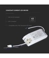 Driver LED dimmable 45W / 1050mA 0-10V - Interface signal 0-10V, IP20, pour panneaux LED