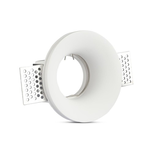 Spot encastrable GU10 en plâtre, rond - Blanc, Perçage : Ø103 mm, Dimensions : Ø100 mm, sans source lumineuse