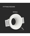 Spot encastrable GU10 en plâtre, rond - Blanc, Perçage : Ø103 mm, Dimensions : Ø100 mm, sans source lumineuse