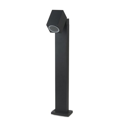 Lampe de jardin GU10 avec tête orientable - Noir, 117cm, IP44, aluminium, sans source lumineuse