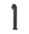 Lampe de jardin GU10 avec tête orientable - Noir, 117cm, IP44, aluminium, sans source lumineuse