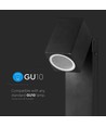 Lampe de jardin GU10 avec tête orientable - Noir, 117cm, IP44, aluminium, sans source lumineuse