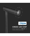 Applique murale LED 3W lit/hôtel avec USB et interrupteur - Noir, 3000K, COB CREE chip, 12x12 cm