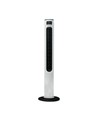 Ventilateur colonne LED 55W, 116cm - Avec télécommande, affichage de température, 3 vitesses, blanc/noir