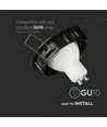 Spot encastrable GU10 - Rond, or, zinc, perçage : Ø7,5 cm, dim : Ø8,2 cm, IP20 intérieur, sans source lumineuse