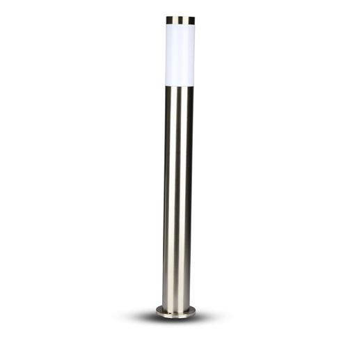 Borne de jardin LED 110cm avec détecteur - Douille E27, IP44, acier inoxydable, détecteur PIR, gris anthracite
