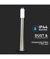 Borne de jardin LED 110cm avec détecteur - Douille E27, IP44, acier inoxydable, détecteur PIR, gris anthracite