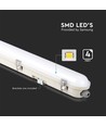 Réglette LED étanche 120cm 36W avec éclairage de secours - 120lm/W, IP65, Samsung LED chip, batterie 3 heures