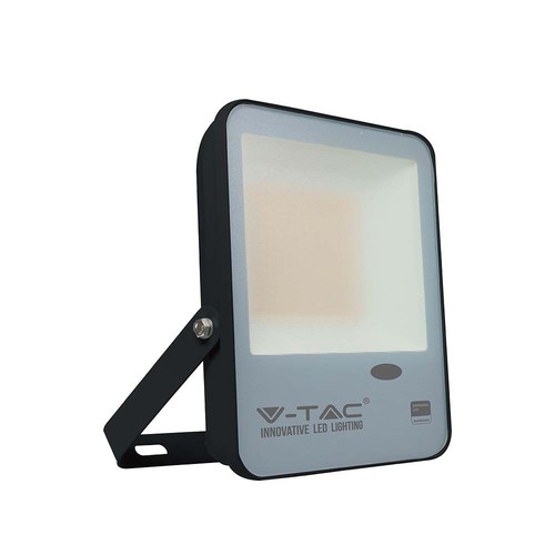 Projecteur LED 30W avec capteur crépusculaire - Samsung LED chip, 100lm/W, IP65, blanc froid, boîtier noir