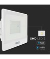 Projecteur LED 50W avec détecteur, Samsung LED chip - IP65, blanc, 4000lm, angle 100 degrés