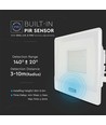 Projecteur LED 50W avec détecteur, Samsung LED chip - IP65, blanc, 4000lm, angle 100 degrés