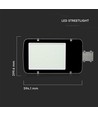 Vt-50st Éclairage public LED 50W - Puce Samsung, 6500K, boîtier gris