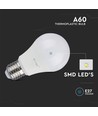 Lot de 3 ampoules LED E27 10,5W - A60, 100lm/W, pack de 3, verre dépoli