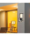 20W LED applique murale - Noir, design géométrique, 3000K, IP20, 2660lm