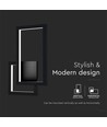20W LED applique murale - Noir, design géométrique, 3000K, IP20, 2660lm